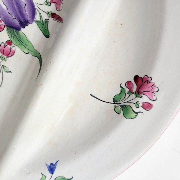 Keller & Guerin Luneville Old Strasbourg 3 Part Divided Plates Set of Two - Picture 6 of 8